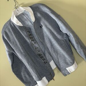Under‎ Armour Womens Medium Grey Heathered Full Zip Up Sweatshirt Threadbourne